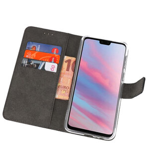 Wallet Cases Hoesje voor Huawei Y9 2019 Zwart