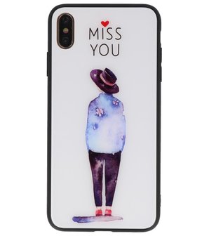 Print Hardcase voor iPhone XS Max Miss You