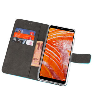 Wallet Cases Hoesje voor Nokia 3.1 Plus Blauw