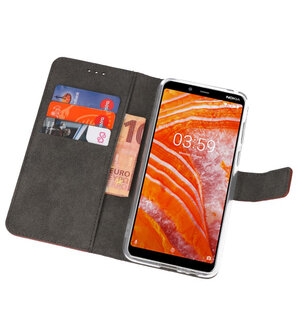 Wallet Cases Hoesje voor Nokia 3.1 Plus Bruin