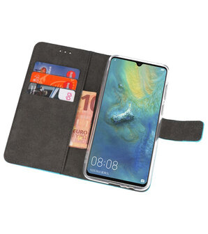 Wallet Cases Hoesje voor Huawei Mate 20 X Blauw