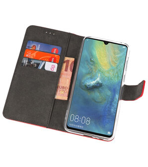 Wallet Cases Hoesje voor Huawei Mate 20 X Rood