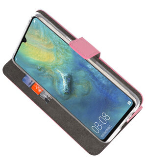 Wallet Cases Hoesje voor Huawei Mate 20 X Roze