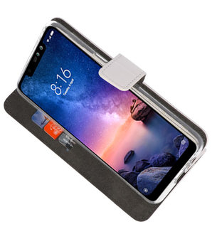 Wallet Cases Hoesje voor XiaoMi Redmi Note 6 Pro Wit