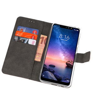 Wallet Cases Hoesje voor XiaoMi Redmi Note 6 Pro Wit