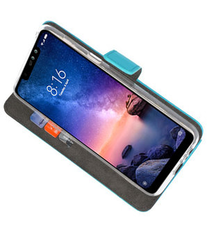 Wallet Cases Hoesje voor XiaoMi Redmi Note 6 Pro Blauw