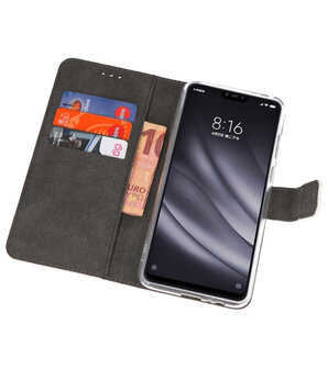 Wallet Cases Hoesje voor XiaoMi Mi 8 Lite Wit