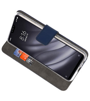 Wallet Cases Hoesje voor XiaoMi Mi 8 Lite Navy