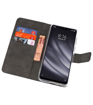 Wallet Cases Hoesje voor XiaoMi Mi 8 Lite Navy