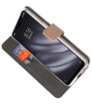 Wallet Cases Hoesje voor XiaoMi Mi 8 Lite Goud