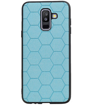 Hexagon Hard Case voor Samsung Galaxy A6 Plus 2018 Blauw