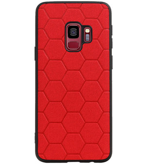 Hexagon Hard Case voor Samsung Galaxy S9 Rood