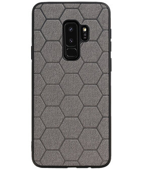 Hexagon Hard Case voor Samsung Galaxy S9 Plus Grijs