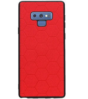 Hexagon Hard Case voor Samsung Galaxy Note 9 Rood