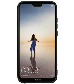 Hexagon Hard Case voor Huawei P20 Lite Zwart