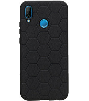 Hexagon Hard Case voor Huawei P20 Lite Zwart