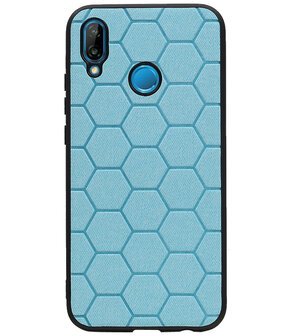 Hexagon Hard Case voor Huawei P20 Lite Blauw