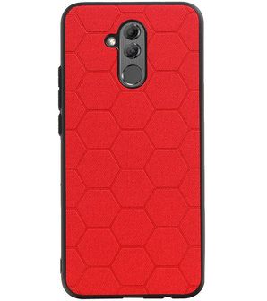 Hexagon Hard Case voor Huawei Mate 20 Lite Rood