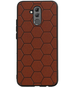 Hexagon Hard Case voor Huawei Mate 20 Lite Bruin