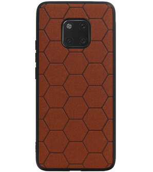 Hexagon Hard Case voor Huawei Mate 20 Pro Bruin