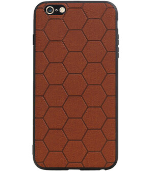 Hexagon Hard Case voor iPhone 6 Plus / 6s Plus Bruin