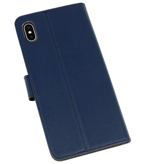 Wallet Cases Hoesje voor iPhone XS - X Navy