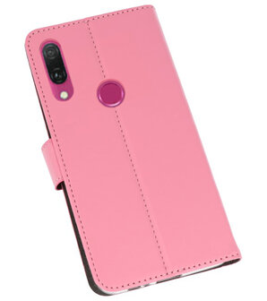 Wallet Cases Hoesje voor Huawei Y9 2019 Roze