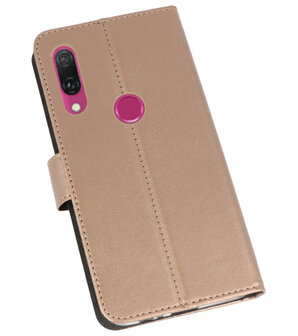 Wallet Cases Hoesje voor Huawei Y9 2019 Goud