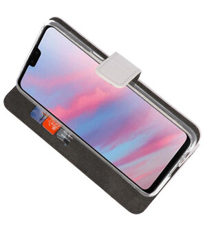 Wallet Cases Hoesje voor Huawei Y9 2019 Wit