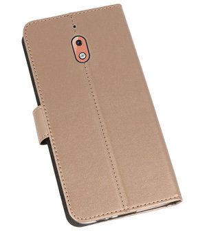 Wallet Cases Hoesje voor Nokia 2.1 Goud