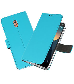 Wallet Cases Hoesje voor Nokia 2.1 Blauw