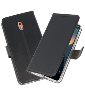 Wallet Cases Hoesje voor Nokia 2.1 Zwart