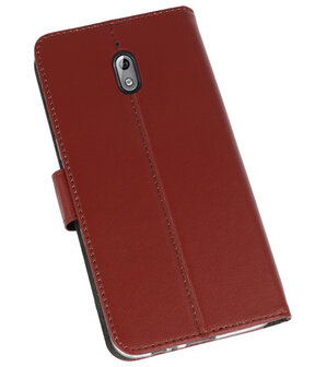 Wallet Cases Hoesje voor Nokia 3.1 Bruin