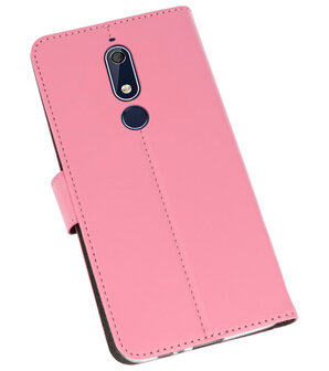 Wallet Cases Hoesje voor Nokia 5.1 Roze
