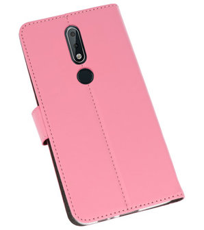 Wallet Cases Hoesje voor Nokia X6 6.1 Plus Roze