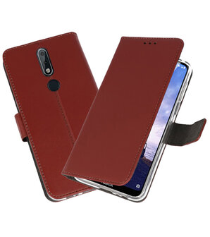 Wallet Cases Hoesje voor Nokia X6 6.1 Plus Bruin