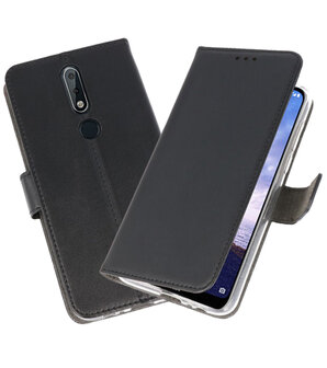 Wallet Cases Hoesje voor Nokia X6 6.1 Plus Zwart