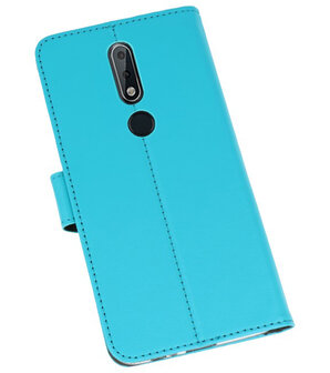 Wallet Cases Hoesje voor Nokia X5 5.1 Plus Blauw