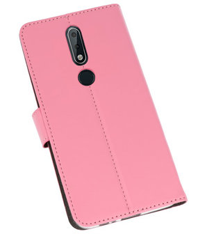 Wallet Cases Hoesje voor Nokia X5 5.1 Plus Roze