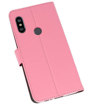 Wallet Cases Hoesje voor XiaoMi Redmi Note 6 Pro Roze