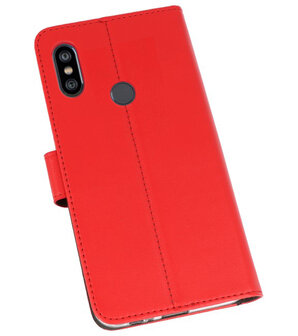 Wallet Cases Hoesje voor XiaoMi Redmi Note 6 Pro Rood