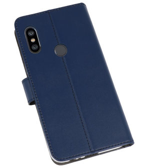 Wallet Cases Hoesje voor XiaoMi Redmi Note 6 Pro Navy