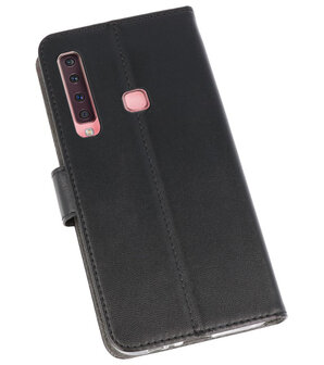 Wallet Cases Hoesje voor Samsung Galaxy A9 2018 Zwart