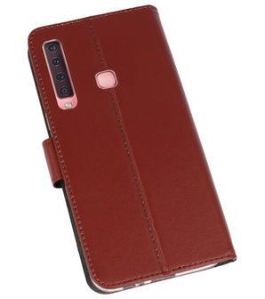 Wallet Cases Hoesje voor Samsung Galaxy A9 2018 Bruin