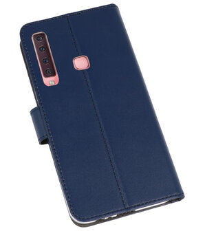 Wallet Cases Hoesje voor Samsung Galaxy A9 2018 Navy