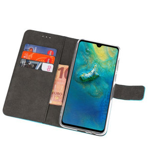 Wallet Cases Hoesje voor Huawei Mate 20 Blauw