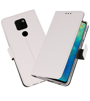 Wallet Cases Hoesje voor Huawei Mate 20 Wit