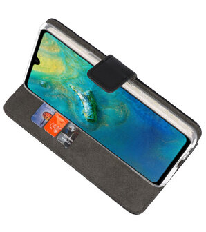 Wallet Cases Hoesje voor Huawei Mate 20 Zwart