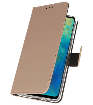 Wallet Cases Hoesje voor Huawei Mate 20 Goud