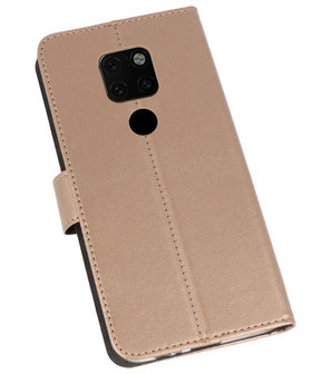 Wallet Cases Hoesje voor Huawei Mate 20 Goud